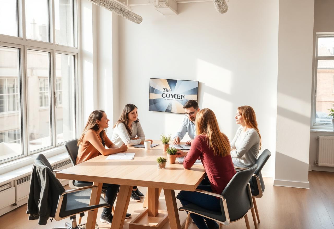 The Mobs Trading partner team during a weekly review meeting
